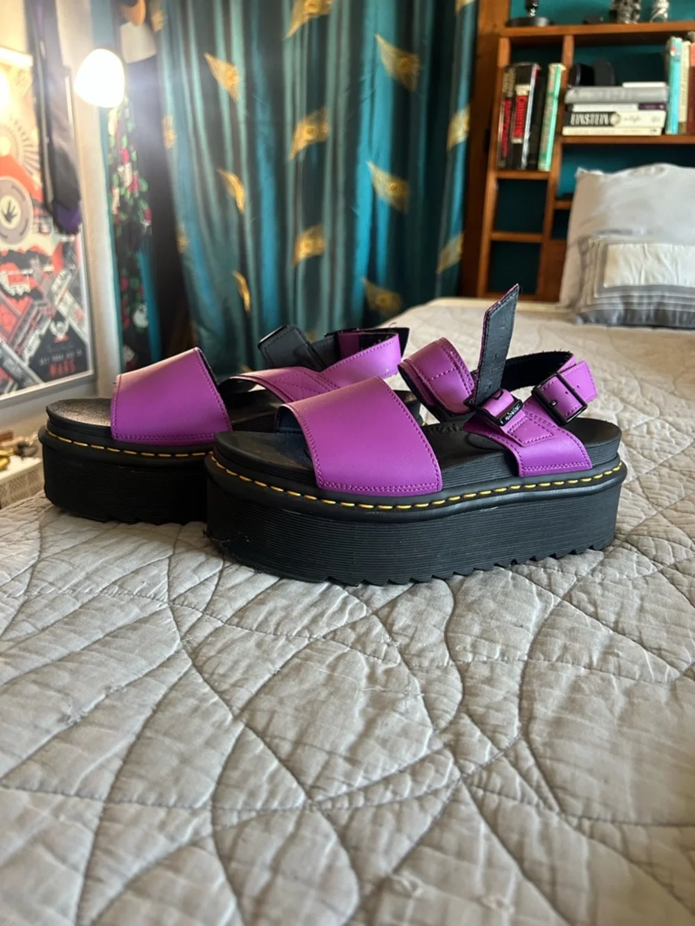 Dr. Martens Purple Platform Sandals - Picture 3 of 5